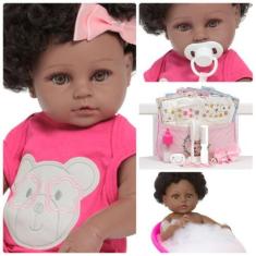 Imagem de Boneca Tipo Reborn Princesa Corpo de Vinil Siliconado Itens - Cegonha 