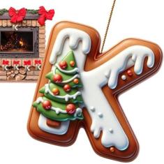 Imagem de Decoração de Natal em acrílico, enfeites de letras para árvore de Natal - Enfeites para casa engraçados Decoração de Natal interna | Ornamentos decorativos criativos, decorações para casa, pátio de ja