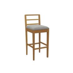 Imagem de Banqueta de Cozinha Sofia Madeira Maciça 1BMM006CA 1 Un Carvalho/Boucl