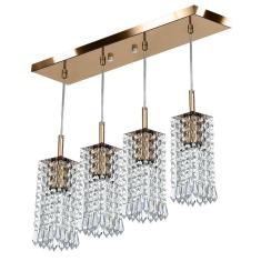 Imagem de Lustre Pendente Clearcrillic Quadruplo Cristal Acr. Cobre