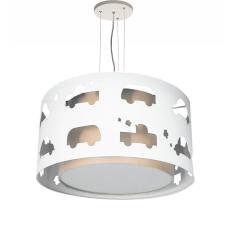 Imagem de Lustre Infantil Pendente Carrinhos  Cáqui 30X16