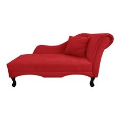 Imagem de Recamier Divã Sofá Olivia Psicologia Consultório Suede Vermelho - LM DECOR