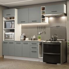 Imagem de Cozinha Completa 290004 Com Armário E Balcão Branco/Cinza