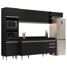 Imagem de Armário de Cozinha Modulada 5 Peças CP17 Balcão com Tampo Preto - Lumil