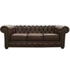 Imagem de Sof  3 Lugares Sala De Estar 235cm Chesterfield P s Madeira C