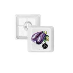 Imagem de Eggplant Vegetable Tasty Healthy Watercolor teclado mecânico PBT kit de atualização para jogos