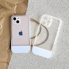 Imagem de Suporte de suporte de luxo Capa de telefone de silicone transparente para iPhone 14 13 12 Pro Max 11 7 8 Plus X XS XR SE3 Capa macia transparente, branca, para SE 2022 2020