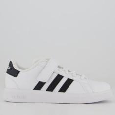 Imagem de Tênis Adidas Grand Court 2.0 EL Infantil Branco e Preto-Unissex