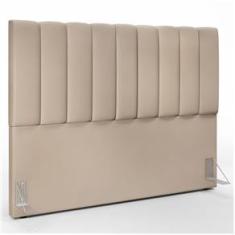Imagem de Cabeceira Cama Box Painel Casal Queen 160 cm Dália W01 Suede Bege - Lyam Decor