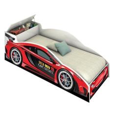 Imagem de Cama Carro Com Baú Infantil Menino Menina Caminha Resistente Prateleir