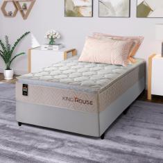 Imagem de Conjunto Cama Box c/ Molas Ensacadas Roma Bege Solteiro 96x203x71