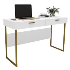 Imagem de Escrivaninha Olympia 2 Gv Branca E Dourado