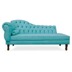 Imagem de Divã Recamier Namoradeira Larissa 160cm Com Capitonê  Direita Suede -
