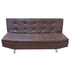 Imagem de Sofá Valencia Material Sintético Shop Das Cabeceiras Marrom Claro