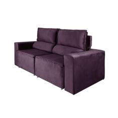 Imagem de Sofá Retrátil e Reclinável Vilma 1,50 m Casavezi Decor Suede Veludo Vi