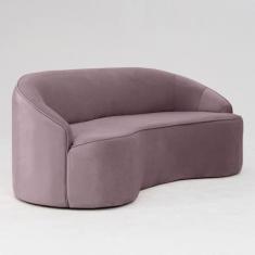 Imagem de Sofá Curvo Montserrat 150cm 02 Lugares Veludo Rosa Queimado - Nexta Ca