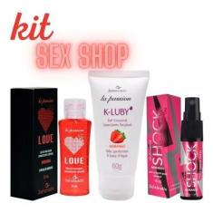 Imagem de Kit Massagem Sensual Óleo Love Lubrificante Shock Plus - Sofisticatto