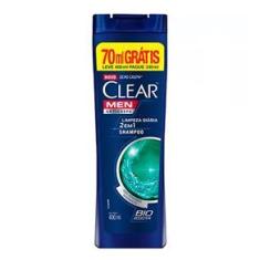 Imagem de Shampoo Clear Men Limpeza Diária 2 em 1 Leve 400ml Pague 330ml