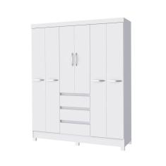 Imagem de Roupeiro Veneza Madeira 6 Pt 3Gv Branco
