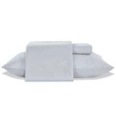 Imagem de Jogo De Lençol 300 Fios Solteiro 3 Peças Cinza - Jolitex