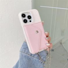 Imagem de Carteira de couro crossbody com porta-cartão capa de telefone para iPhone 13 12 Mini 15 14 11 Pro Max X XR XS Max 7 8 Plus, branca, para iPhone 13 Mini