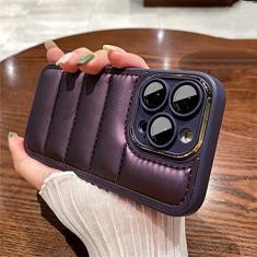 Imagem de Estojo de jaqueta de dissipação de calor respirável da moda para iPhone 14 11 12 13 Pro Max Plus Protetor de lente completo Capa de silicone macio, roxo escuro, para iPhone 13Pro Max