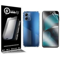 Imagem de Capa anti impacto transparente + Película De Hydrogel HD Para Moto G14