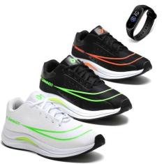 Imagem de Combo 3 Tênis Masculino Esportivo Academia Leve + Relogio - Dm Damando