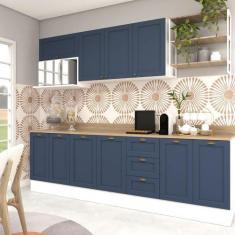 Imagem de Cozinha Modulada Aurora 260cm Completa Provençal Clássico - Casa Lar S