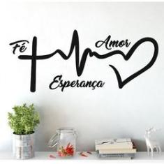 Imagem de Adesivo De Parede Decorativo Frase Fé Amor Esperança