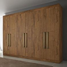 Imagem de Guarda Roupa 100% Mdf 6 Portas Argos Made Marcs Brauna