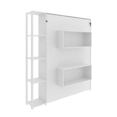 Imagem de Cama Articulada de Casal com 4 Prateleiras e 2 Nichos CM8014 Branca Tecnomobili
