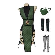 Imagem de ADuchessCos Sub-Zero Réptil Escorpião Cosplay Fantasia Feminina Sexy com Máscara Ninja Fighter Uniforme