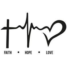 Imagem de Adesivo de Parede Quarto Faith, Hope, Love