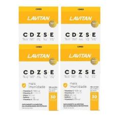 Imagem de Kit 4X Lavitan Imunidade Vitaminas Cdzse Com 30 Comp - Cimed
