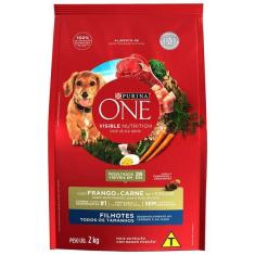 Imagem de Ração Seca Nestlé Purina One Frango e Carne para Cães Filhotes - 2 Kg