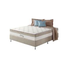 Imagem de Cama Box Casal Bege + Colchão Molas Ensacadas Houston Marfim