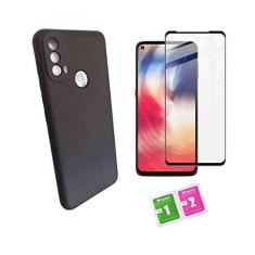 Imagem de Capa Capinha Silicone Case + Pelicula 3D para Moto E30 / E40