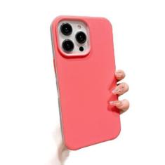 Imagem de Capa protetora de lente para iPhone 15 Plus 13 12 14 Pro Max para Samsung S23 Capa ultra magnética de carregamento sem fio TPU, rosa 1, para iPhone 11 Pro