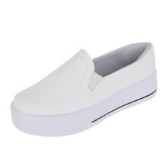 Imagem de Tênis Slip On Feminino Casual Confortável Básico Bellinda Shoes, Branc