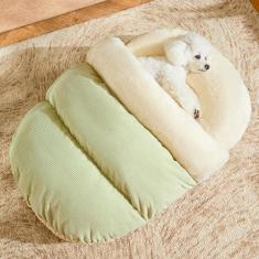 Imagem de Cama para cães e gatos, cama para animais de estimação, pantufa de pelúcia ultra macia e fofa, cama de caverna para gatos, antiderrapante e quente, autoaquecida, ideal para uso interno - serve até
