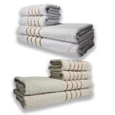 Imagem de 2 Jogos De 4 Toalhas 4 Banho 4 Rosto Dubai 100% Algodão Br+bg