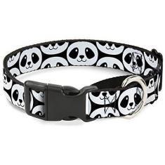 Imagem de Buckle-Down Coleira para cachorro Martingale - repetição de urso panda - 2,5 cm de largura - serve para pescoço de 38 a 66 cm - Grande