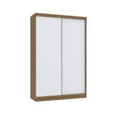 Imagem de Guarda Roupas 2 Portas De Correr E 2 Gavetas N571 Nogueira/Branco - Kappesberg