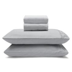 Imagem de Jogo Cama Lençol Casal Buettner Renda Naira Cinza