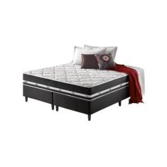 Imagem de Cama Box Queen Preto + Colchão Molas Ensacadas Los Angeles 158X198x63c