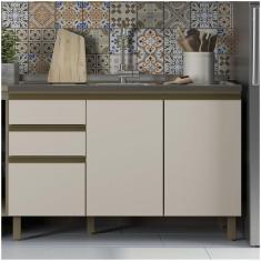 Imagem de Balcão Pia 03 Portas 02 Gavetas évelin Henn Duna Cristal