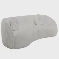 Imagem de Sofá Decorativo com Almofadas 3 Lugares 240cm Tressê Zion M22 Linho Cru - Mpozenato