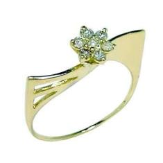 Imagem de Anel em ouro amarelo 18k com diamantes - 3ANB0002