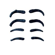 Imagem de Kit 6 Un Bigodes Fino Falso Preto De Pelúcia Fantasia